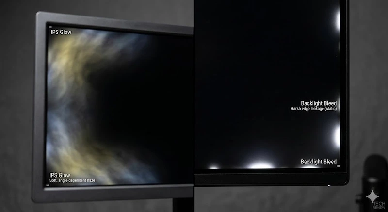 Comparison between monitor Backlight Bleed and IPS Glow